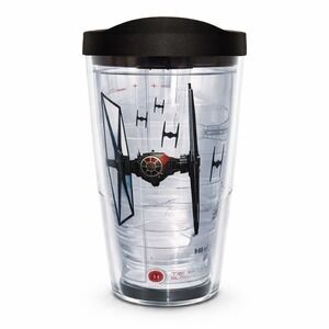 Tervis 16 oz Star Wars TIE Fighter Tumbler Black Lid Insulated Cup Disney USA